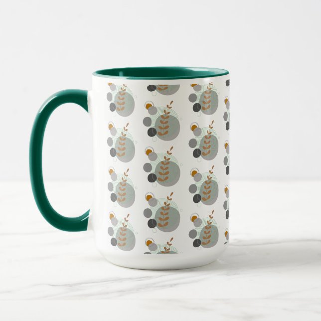 Mug Motif de feuille rétro (Gauche)