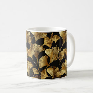 Mug Motif de feuille sans couture de Ginkgo