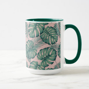 Mug Motif de feuille tropicale