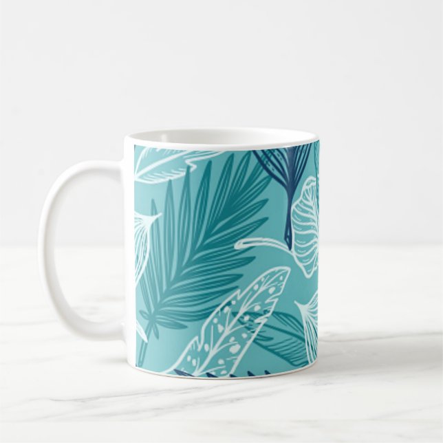 Mug Motif de feuilles (Gauche)