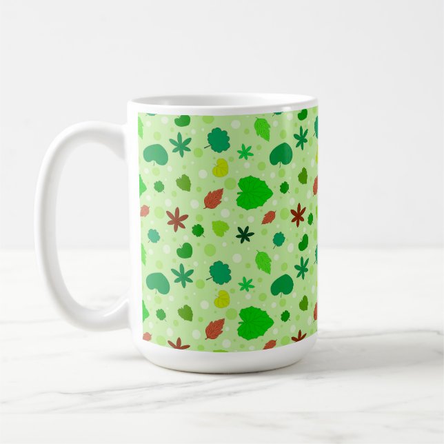 Mug Motif de feuilles Botanique vibrante Création de l (Gauche)