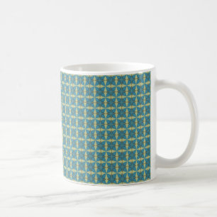 Mug Motif de feuilles simples en bleu