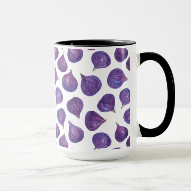 Mug Motif de figues aquarelle (Droite)