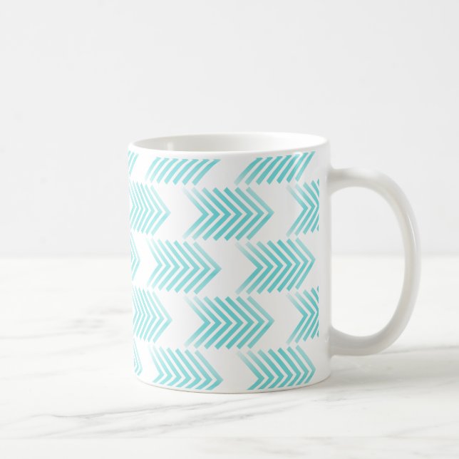 Mug Motif de flèche Tribal Turquoise (Droite)