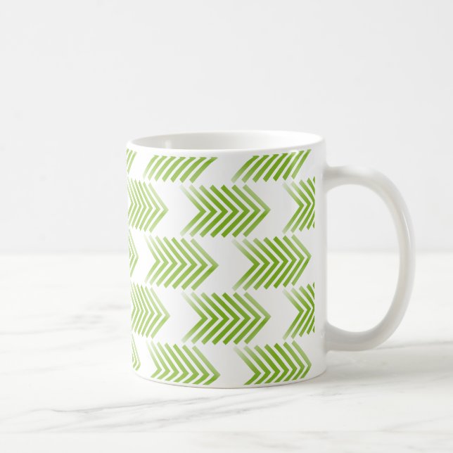 Mug Motif de flèche Tribal verte (Droite)
