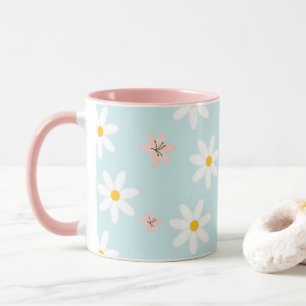 Mug Motif de fleur de lys marais sur Arrière - plan de