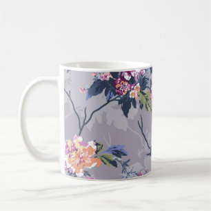 Mug motif de fleur dessin textile illustration art, ba
