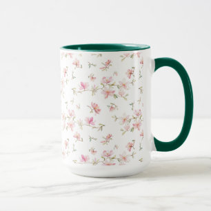 Mug Motif de fleur rose mou d'aquarelle