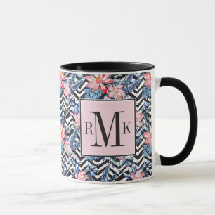 Mug Motif de fleur tropical de Lotus