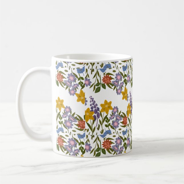 Mug Motif de fleurs (Gauche)