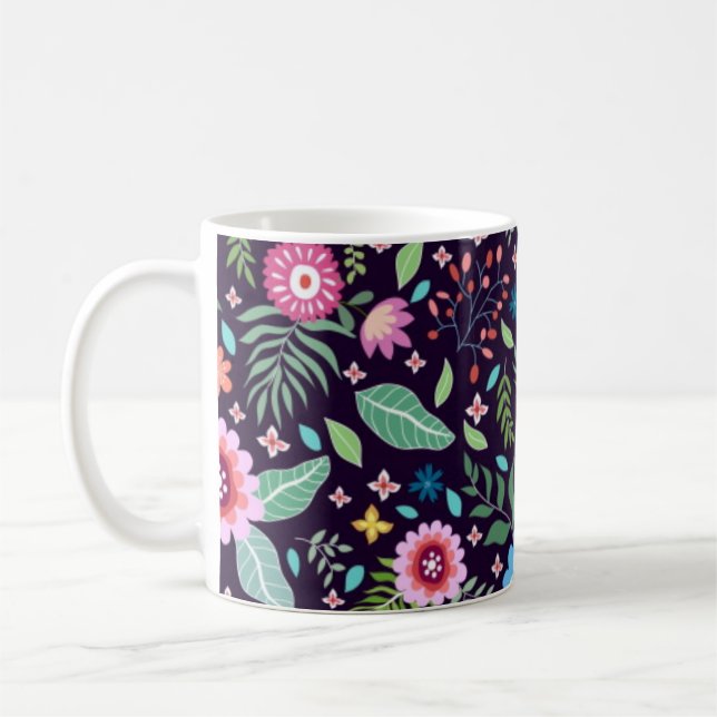 Mug Motif de fleurs (Gauche)