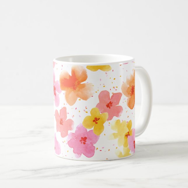 Mug motif de fleurs (Devant droit)