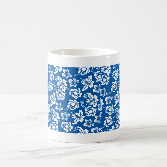 Mug Motif de fleurs bleues Hawiian (Centre)