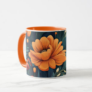 Mug Motif de fleurs colorées