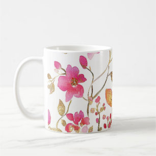 Mug Motif de fleurs de bégonia rose