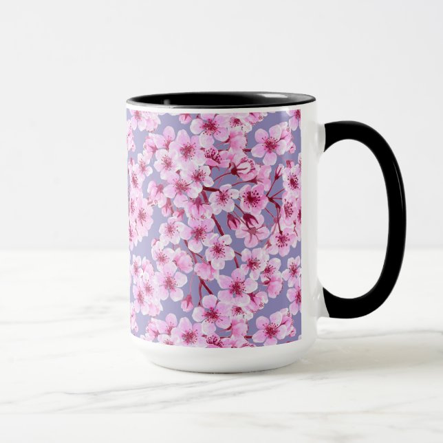Mug Motif de fleurs de cerisiers (Droite)