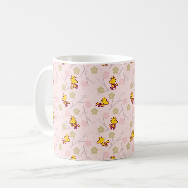 Mug Motif de fleurs de cerisiers roses Woodstock (Devant gauche)