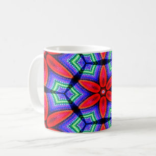 Mug Motif de Fleurs de tissus rouges