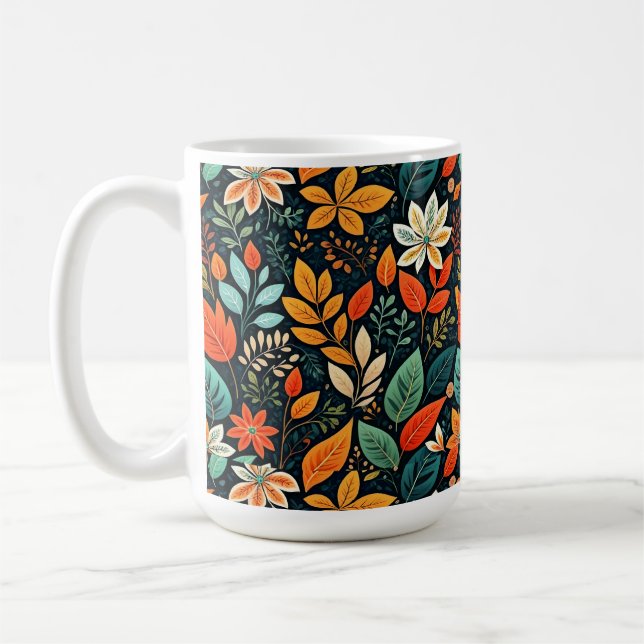 Mug Motif de fleurs exotiques florales (Gauche)