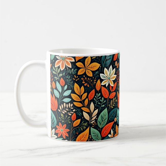Mug Motif de fleurs exotiques florales (Gauche)