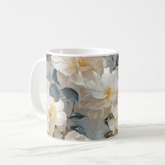 Mug Motif de fleurs Gardenia (Devant gauche)