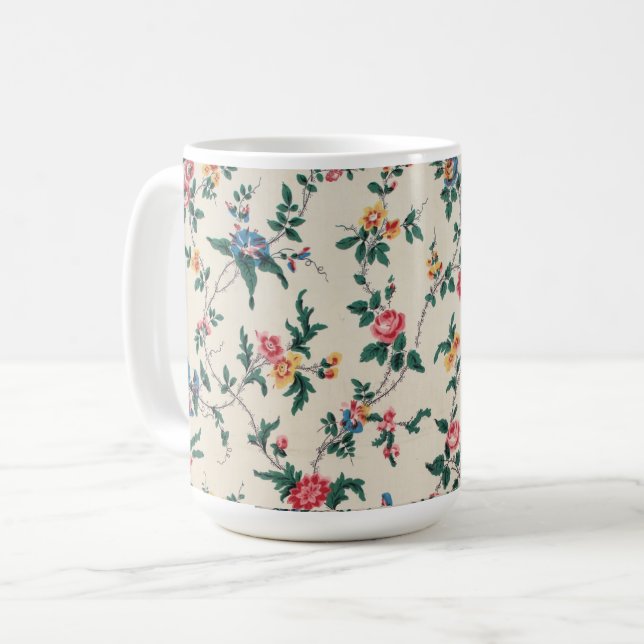 Mug Motif de fleurs multicolores populaire (Devant gauche)