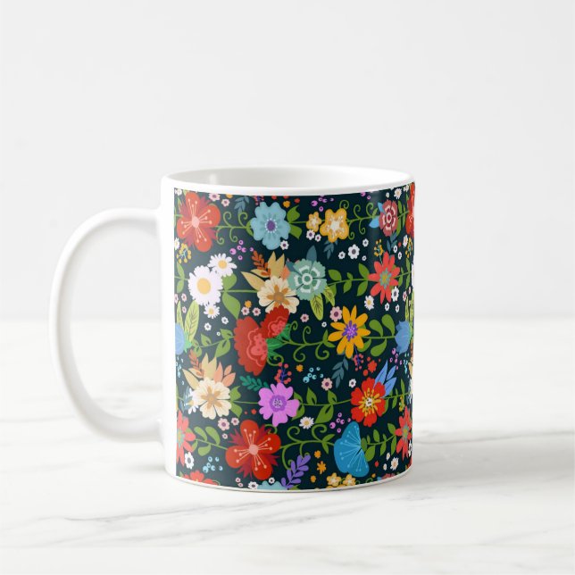 Mug Motif de fleurs sans soudure Ditsy-13554 (Gauche)