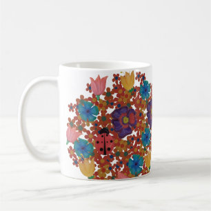 Mug Motif de fleurs sauvages aquarelle rustique vintag