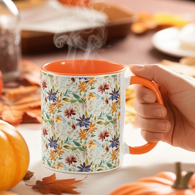 Mug Motif de fleurs sauvages d'automne (Créateur téléchargé)