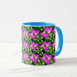 Mug Motif de fleurs tropicales roses