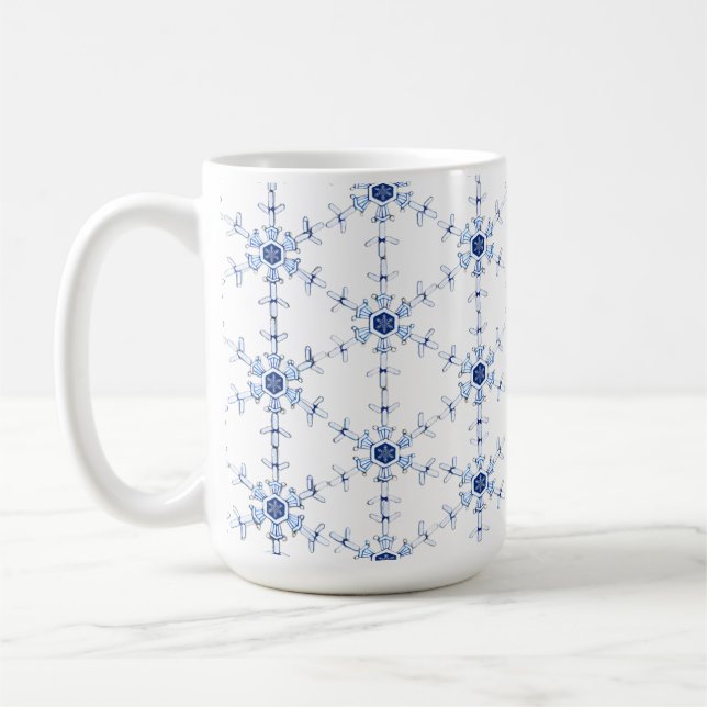 Mug Motif de flocon de diamant (Gauche)