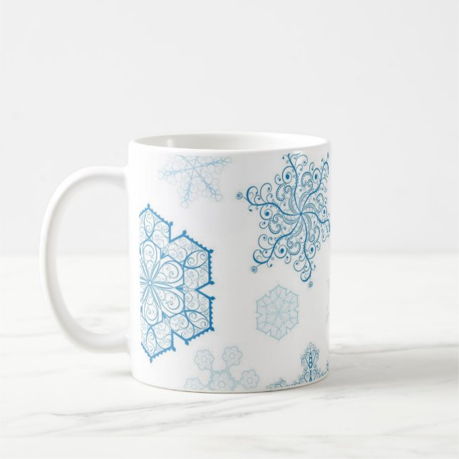 Mug Motif de flocon de neige (Gauche)