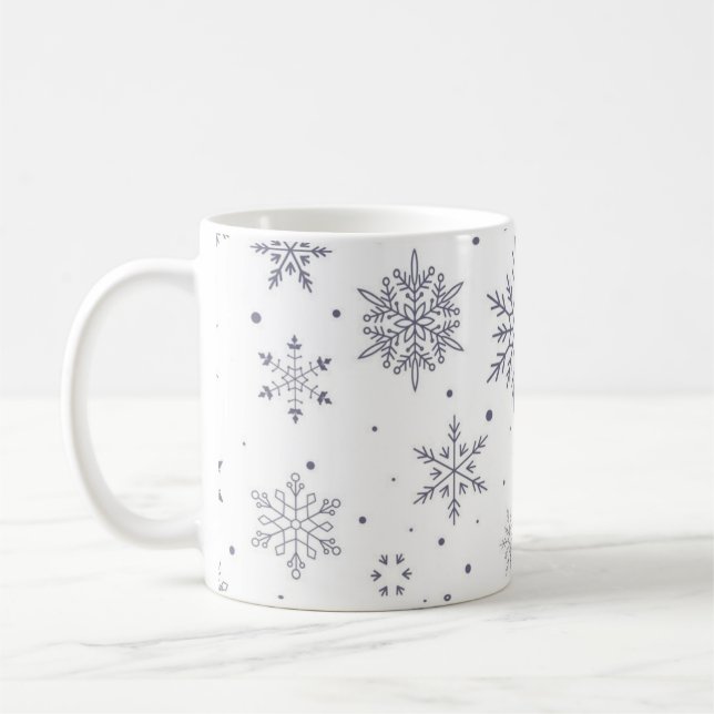 Mug Motif de flocon de neige (Gauche)