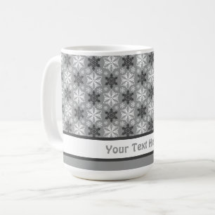 Mug Motif de Flocon de neige blanc gris clair