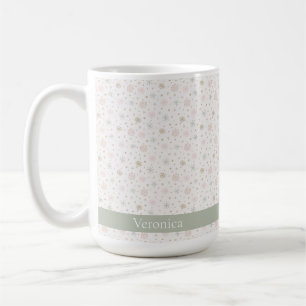 Mug Motif de flocon de neige gris délicieux Nom de Noë