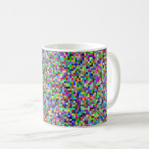 Mug Motif de fond de carrés de pixels colorés