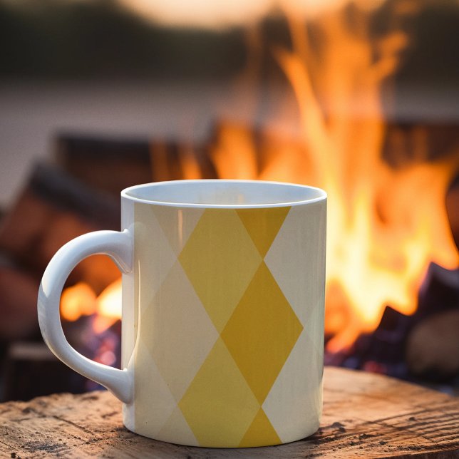 Mug Motif de forme Rhombus à teinte jaune (mug)