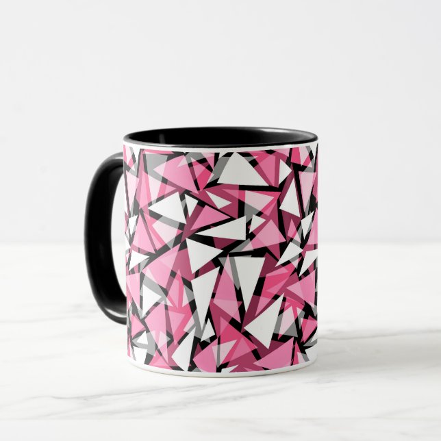 Mug motif de formes de triangles géométriques (Devant gauche)