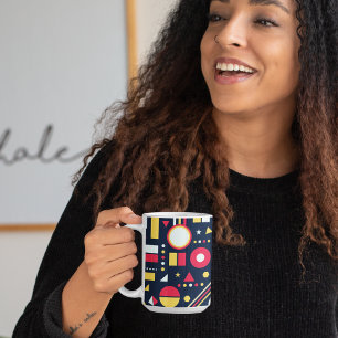 Mug Motif de formes géométriques multicolores