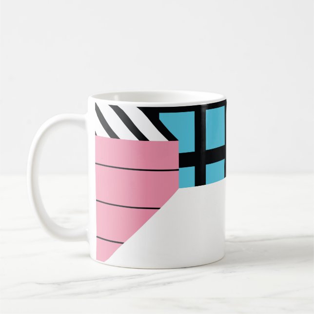 Mug Motif de formes géométriques transparente. (Gauche)
