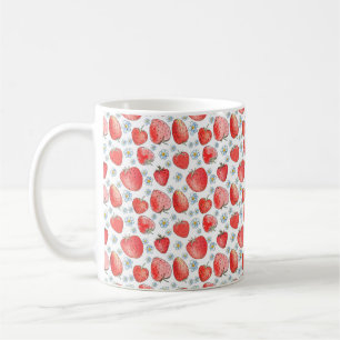 Mug Motif de fraise fraîche et lumineuse en été. Eau