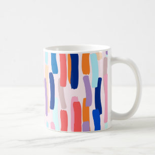 Mug Motif de frappe de pinceau coloré