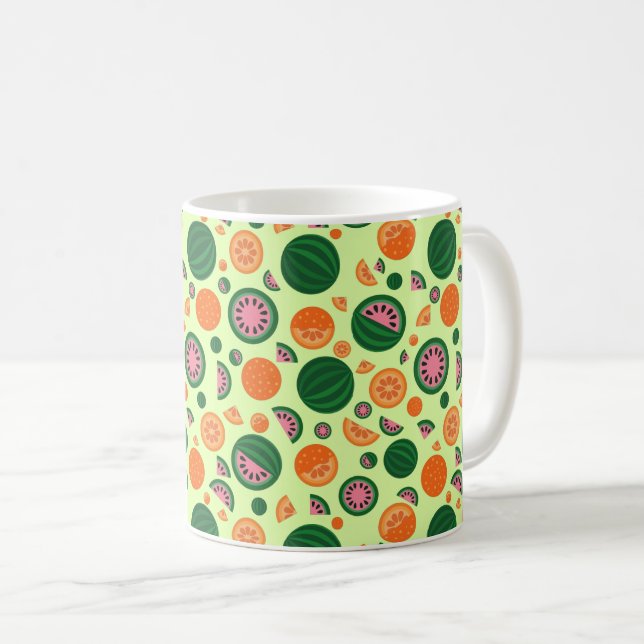 Mug Motif de fruit d'été orange pastèque mignon (Devant droit)