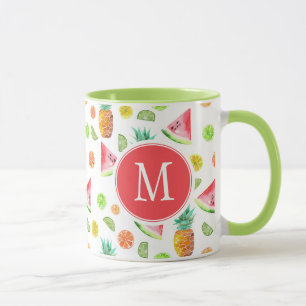 Mug Motif de fruit glacé d'aquarelle