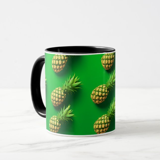 Mug Motif de fruit tropical ananas moderne élégant (Devant gauche)