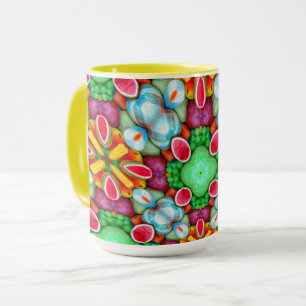 Mug Motif de fruits coloré