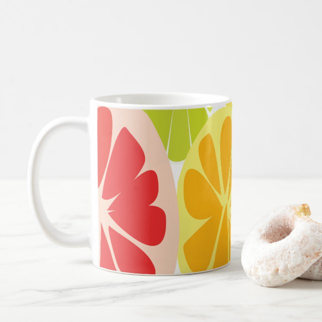 Mug Motif de fruits d'agrumes (Avec donut)