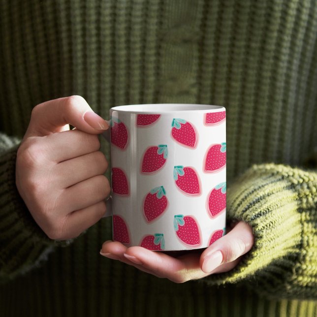 Mug Motif de fruits de fraise cuite (Strawberry Pattern Mug)