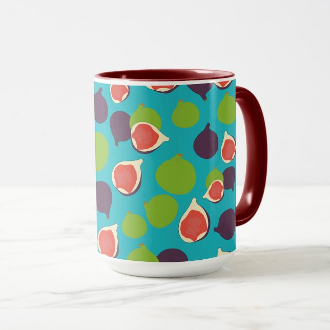 Mug Motif de fruits d'été à la fibre méditerranéenne (Devant droit)