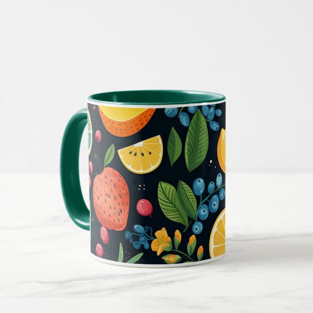 Mug Motif de fruits frais coloré (Devant gauche)
